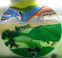 fused glass panel